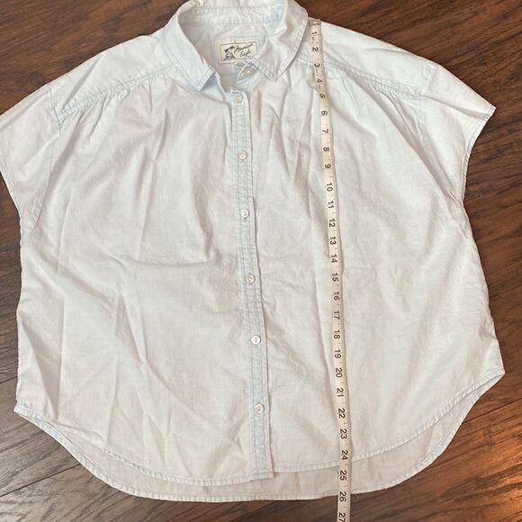 American Eagle Oversized Chambray Blouse - Size Small - Picture 8 of 9